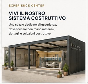 Benedetti Experience Center laboratorio Illustrazione del Benedetti Experience Center come laboratorio esperienziale dedicato al sistema costruttivo.